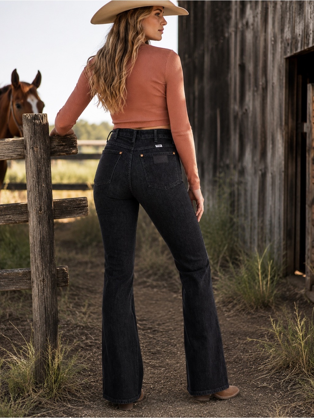 Wrangler Westward 626 High Rise Bootcut Jeans 34x32 NWT Night Ride